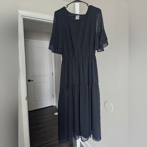 Elegant Black Midi Dress
